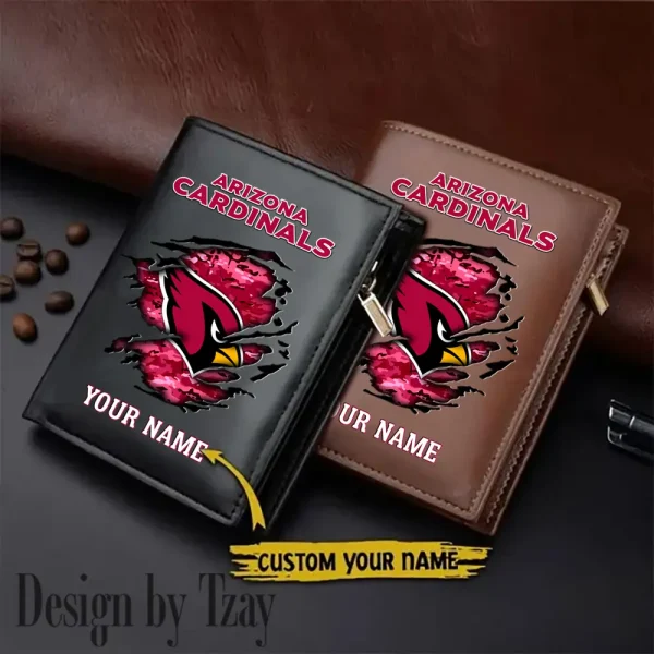 Arizona Cardinals Men Slim Vertical Wallets New 2025 SPTLVW164