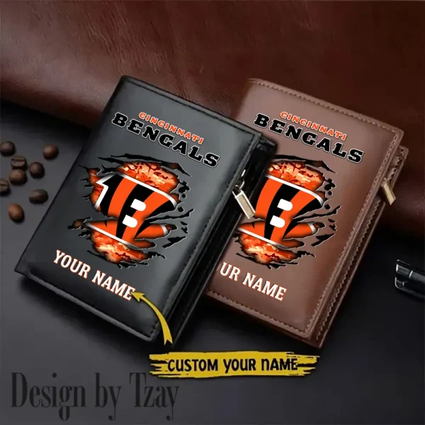 Cincinnati Bengals Men Slim Vertical Wallets New 2025 SPTLVW170