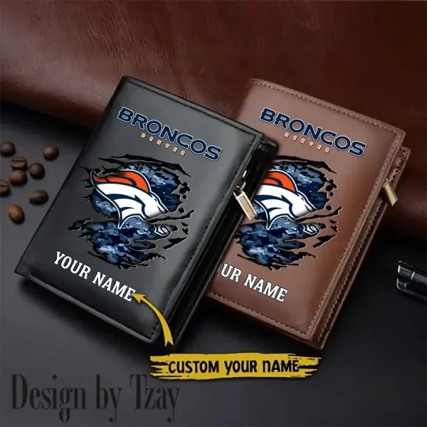 Denver Broncos Men Slim Vertical Wallets New 2025 SPTLVW173