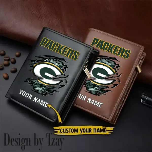 Green Bay Packers Men Slim Vertical Wallets New 2025 SPTLVW175