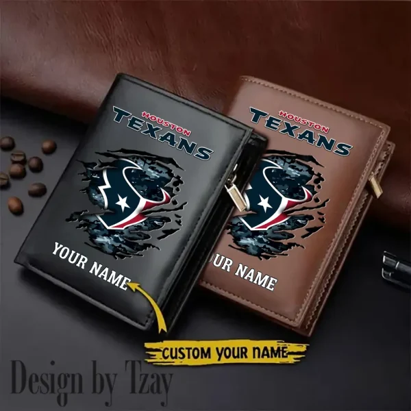 Houston Texans Men Slim Vertical Wallets New 2025 SPTLVW176
