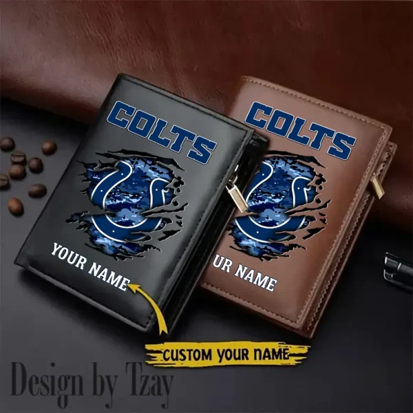 Indianapolis Colts Men Slim Vertical Wallets New 2025 SPTLVW177