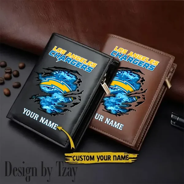 Los Angeles Chargers Men Slim Vertical Wallets New 2025 SPTLVW181