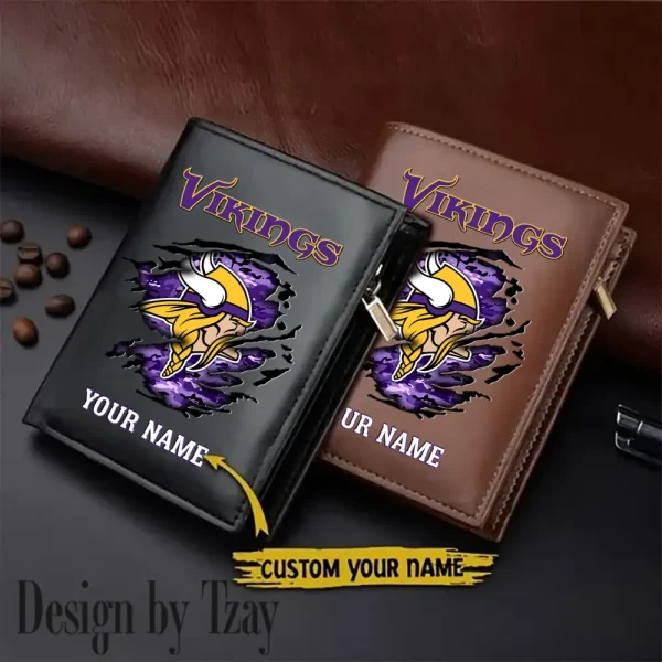 Minnesota Vikings Men Slim Vertical Wallets New 2025 SPTLVW184