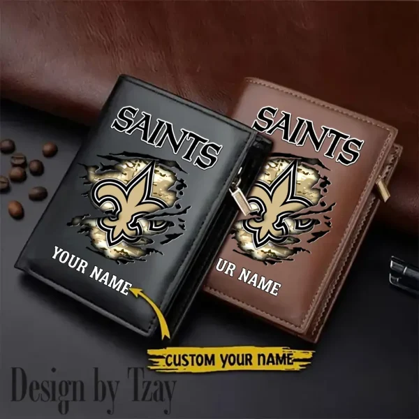 New Orleans Saints Men Slim Vertical Wallets New 2025 SPTLVW186