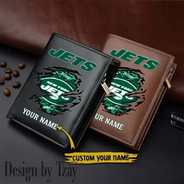 New York Jets Men Slim Vertical Wallets New 2025 SPTLVW188