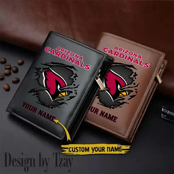 Arizona Cardinals Men Slim Vertical Wallets New 2025 SPTLVW196