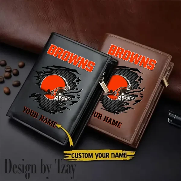Cleveland Browns Men Slim Vertical Wallets New 2025 SPTLVW203