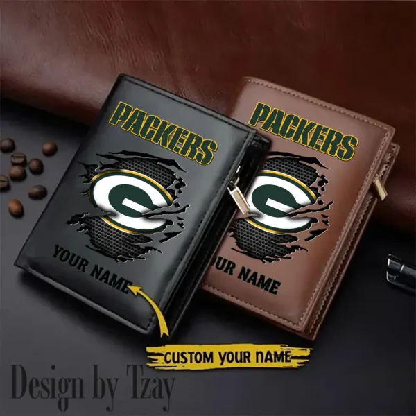 Green Bay Packers Men Slim Vertical Wallets New 2025 SPTLVW207