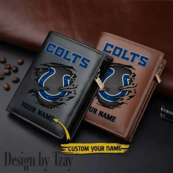 Indianapolis Colts Men Slim Vertical Wallets New 2025 SPTLVW209