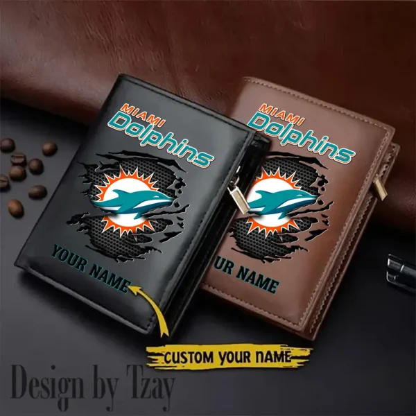 Miami Dolphins Men Slim Vertical Wallets New 2025 SPTLVW215