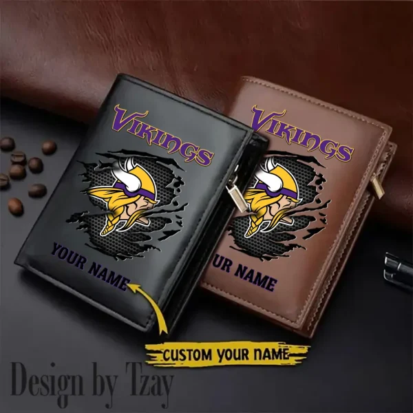 Minnesota Vikings Men Slim Vertical Wallets New 2025 SPTLVW216