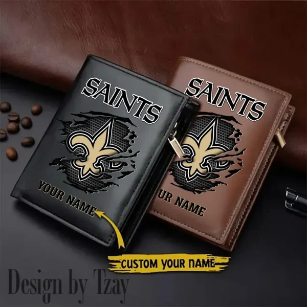 New Orleans Saints Men Slim Vertical Wallets New 2025 SPTLVW218