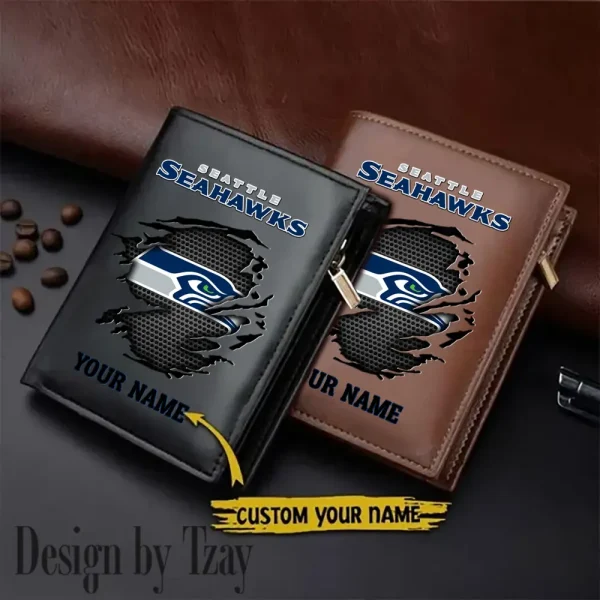 Seattle Seahawks Men Slim Vertical Wallets New 2025 SPTLVW224