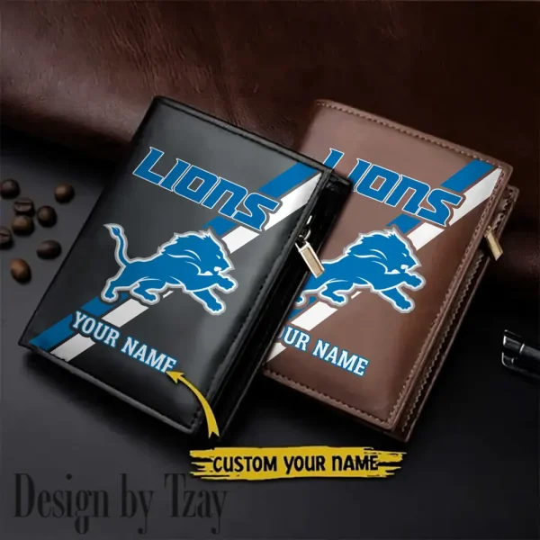 Detroit Lions Men Slim Vertical Wallets New 2025 SPTLVW269