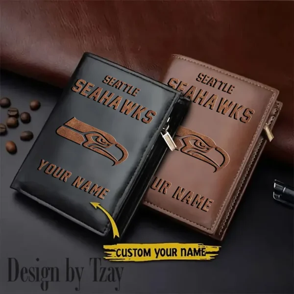 Seattle Seahawks Men Slim Vertical Wallets New 2025 SPTLVW319