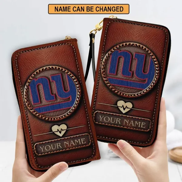 New York Giants Clutch Purse Leather Wallet - Image 3