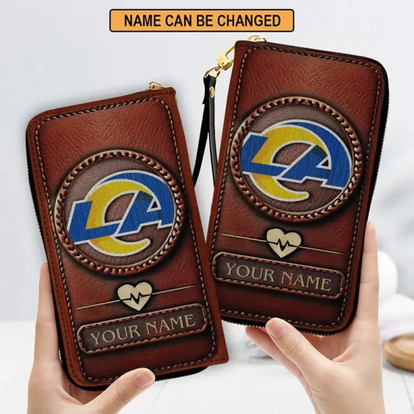 Los Angeles Rams Clutch Purse Leather Wallet - Image 3