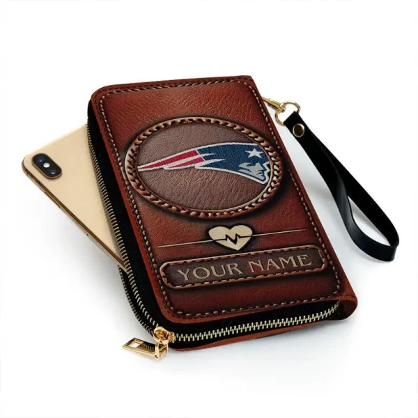 New England Patriots Clutch Purse Leather Wallet - Image 2
