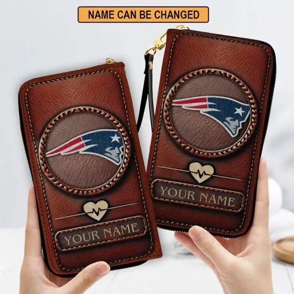 New England Patriots Clutch Purse Leather Wallet - Image 3