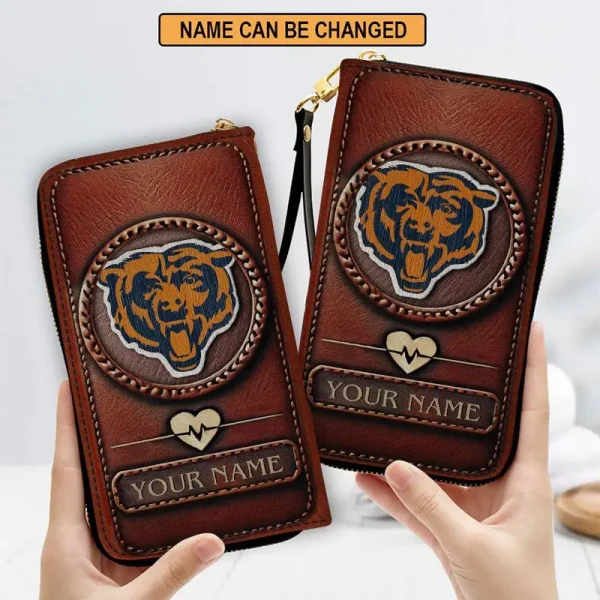 Chicago Bears Clutch Purse Leather Wallet - Image 3