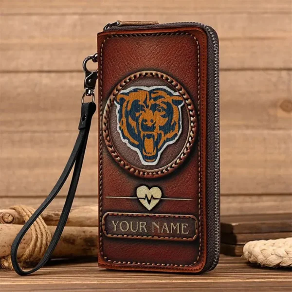Chicago Bears Clutch Purse Leather Wallet