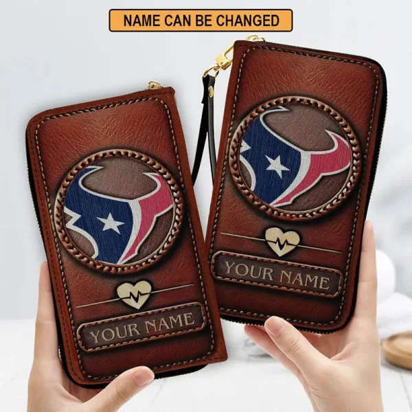 Houston Texans Clutch Purse Leather Wallet - Image 3