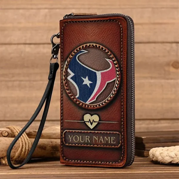 Houston Texans Clutch Purse Leather Wallet