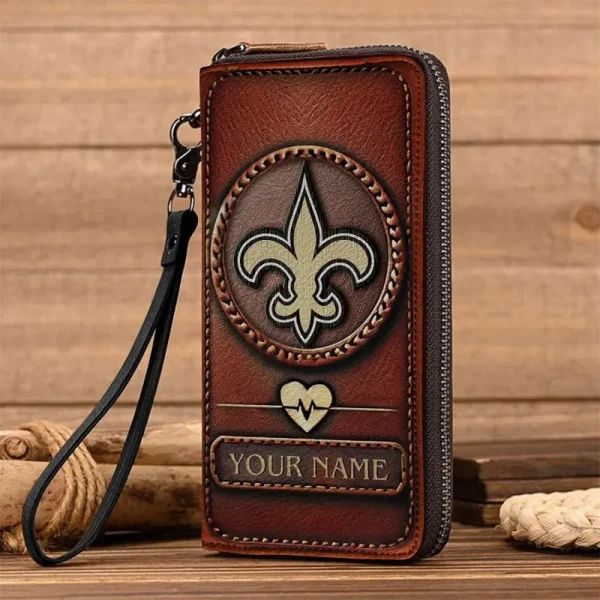 New Orleans Saints Clutch Purse Leather Wallet