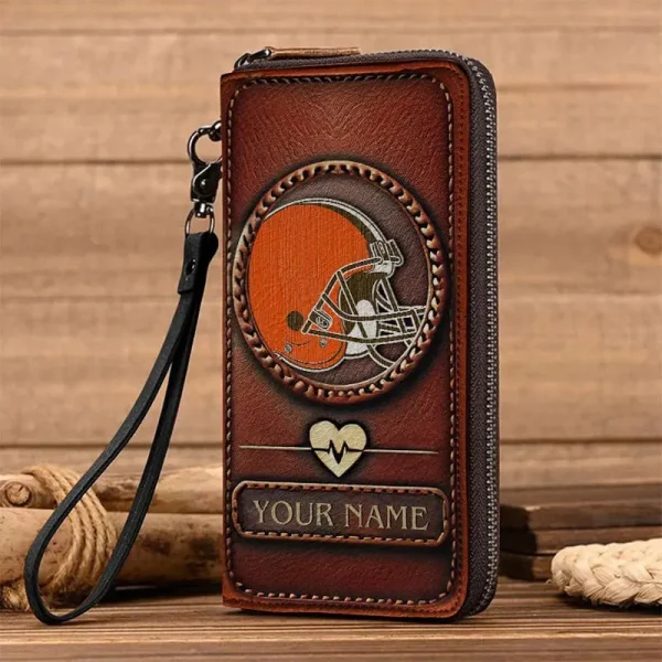 Cleveland Browns Clutch Purse Leather Wallet