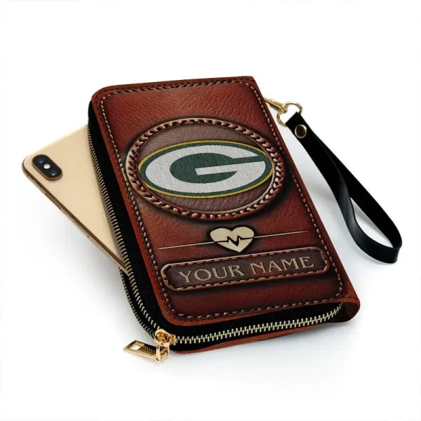 Green Bay Packers Clutch Purse Leather Wallet - Image 2