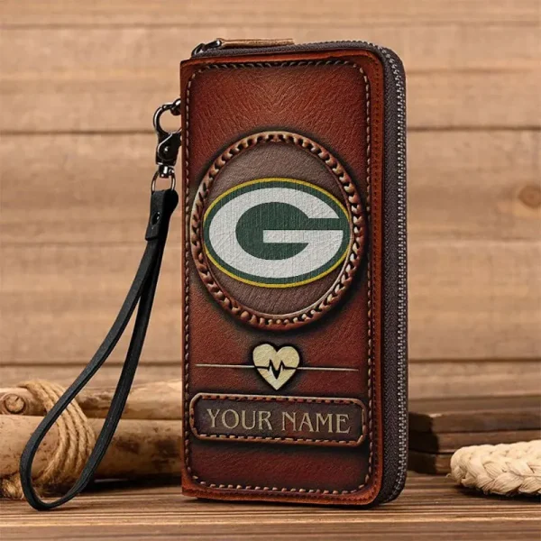 Green Bay Packers Clutch Purse Leather Wallet