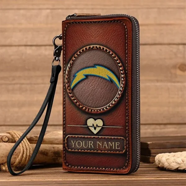 Los Angeles Chargers Clutch Purse Leather Wallet