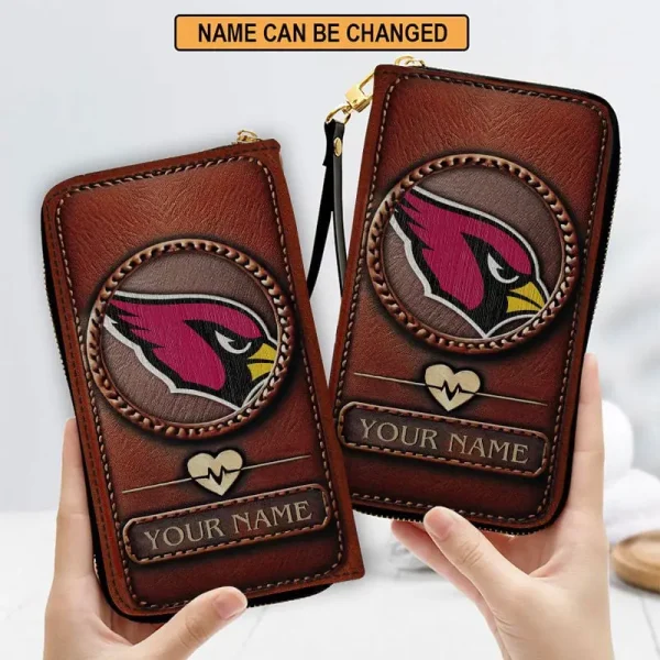 Arizona Cardinals Clutch Purse Leather Wallet - Image 3