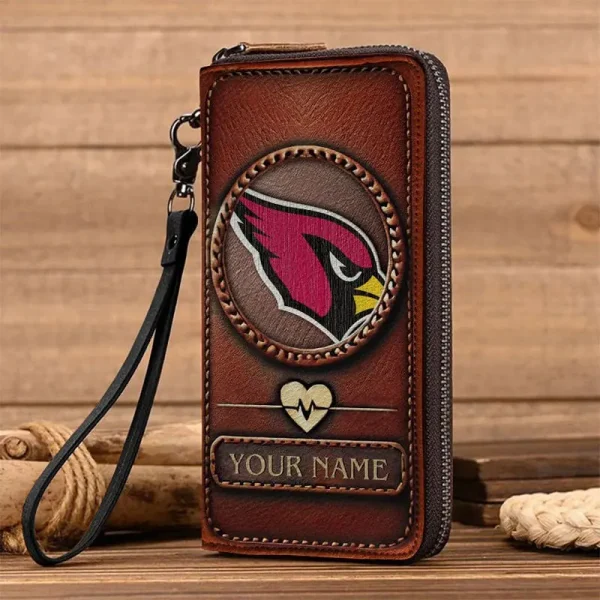 Arizona Cardinals Clutch Purse Leather Wallet