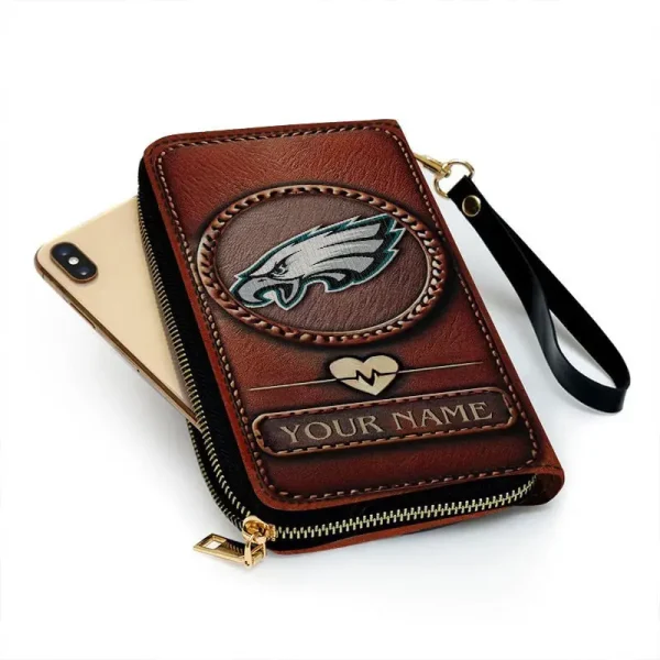 Philadelphia Eagles Clutch Purse Leather Wallet - Image 2