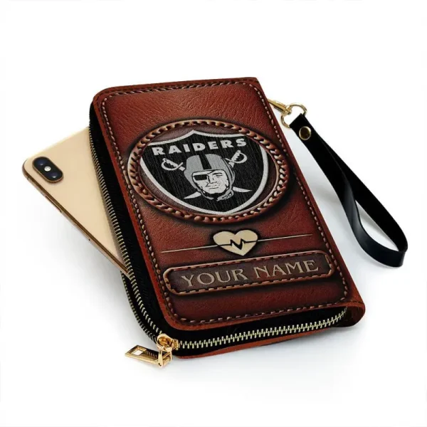 Las Vegas Raiders Clutch Purse Leather Wallet - Image 2