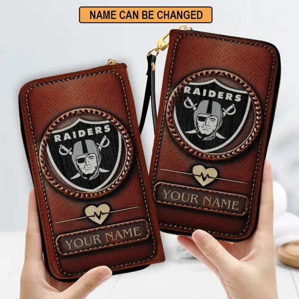 Las Vegas Raiders Clutch Purse Leather Wallet - Image 3