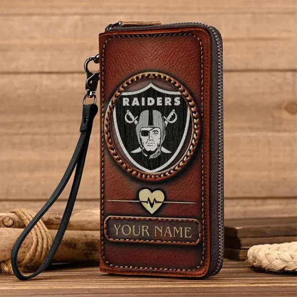 Las Vegas Raiders Clutch Purse Leather Wallet