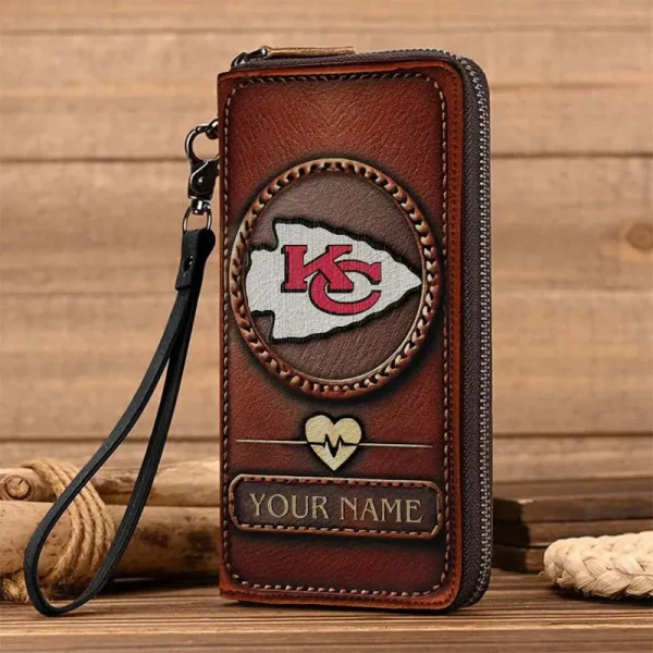 Kansas City Chiefs Clutch Purse Leather Wallet