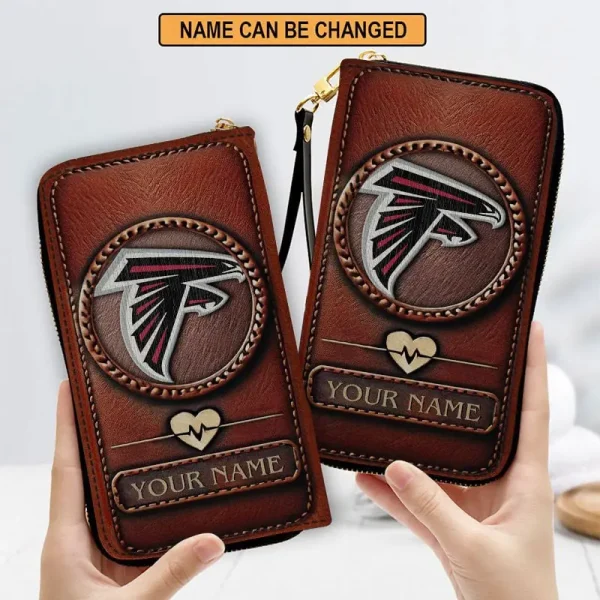 Atlanta Falcons Clutch Purse Leather Wallet - Image 3