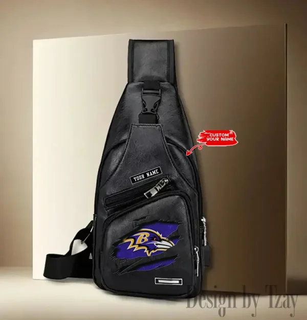 Baltimore Ravens Leather Sling Bag SPTLTSLINGBAG035 - Image 2
