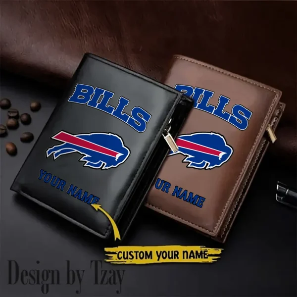 Buffalo Bills Small Rectangular Leather Wallet Style 2025 SPTLVW326