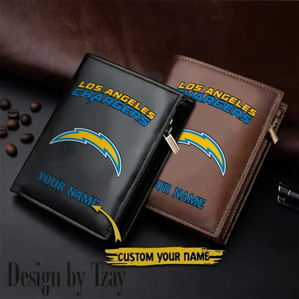 Los Angeles Chargers Small Rectangular Leather Wallet Style 2025 SPTLVW340
