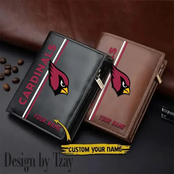 Arizona Cardinals Small Rectangular Leather Wallet Style 2025 SPTLVW355
