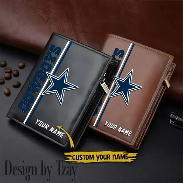 Dallas Cowboys Small Rectangular Leather Wallet Style 2025 SPTLVW363