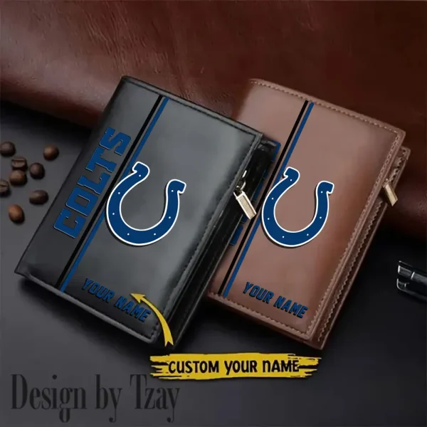Indianapolis Colts Small Rectangular Leather Wallet Style 2025 SPTLVW368