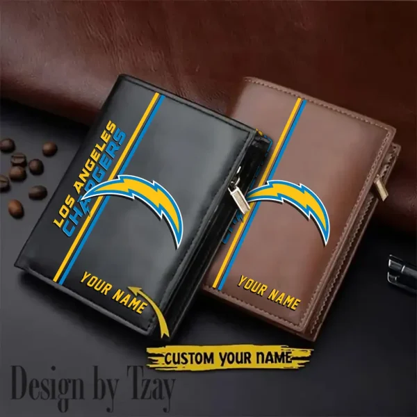 Los Angeles Chargers Small Rectangular Leather Wallet Style 2025 SPTLVW372