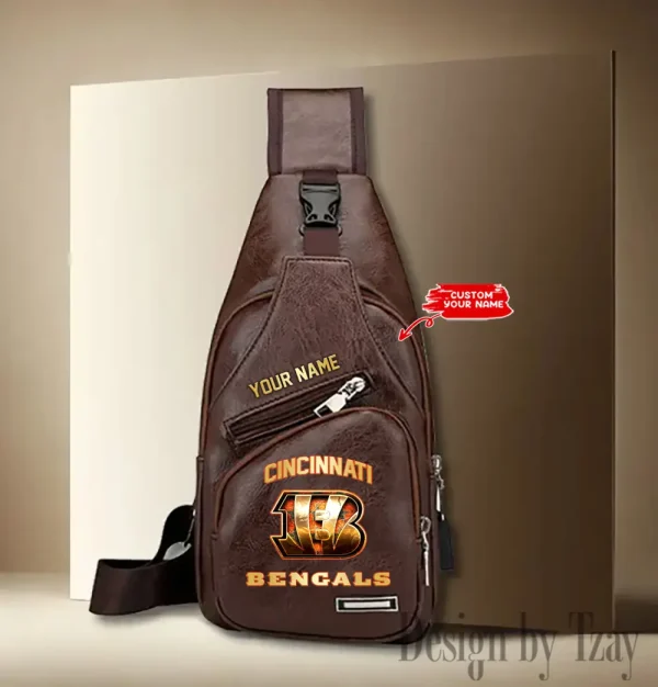 Cincinnati Bengals NFL Leather Sling Bag SPTLTSLINGBAG073 - Image 5