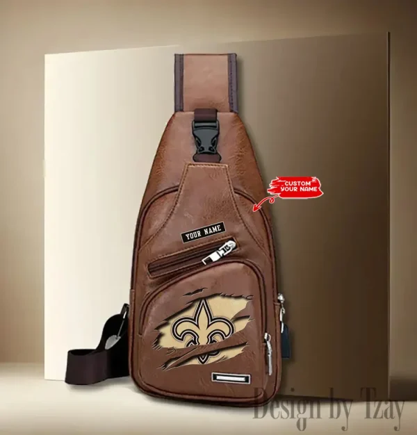 New Orleans Saints Leather Sling Bag SPTLTSLINGBAG055